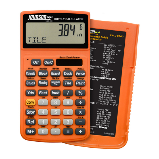 Johnson CALC-0000 Instruction Manual