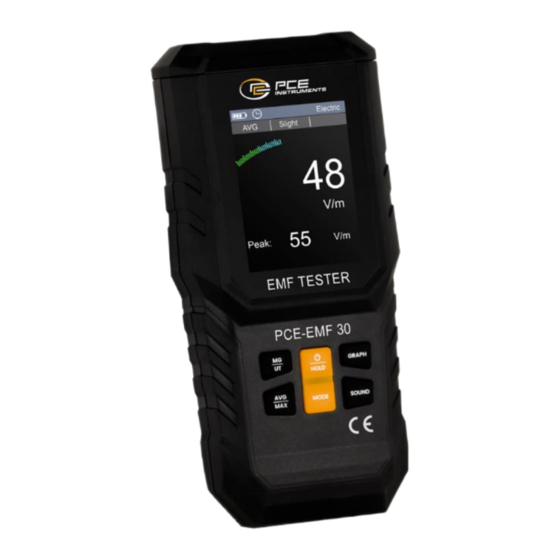 PCE Instruments PCE-EMF 30 User Manual