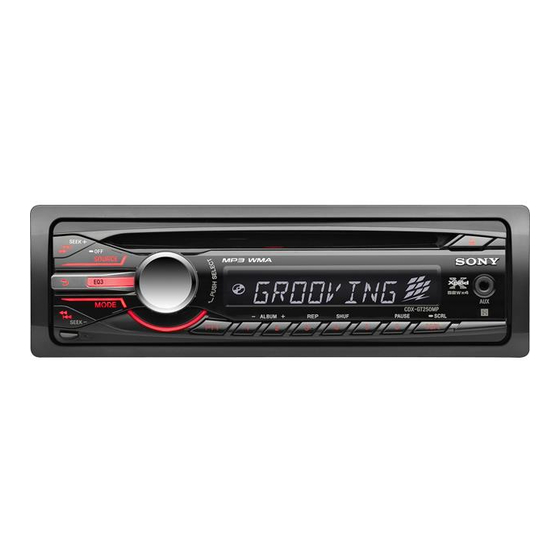 Sony CDX-GT252MP Installation/Connections