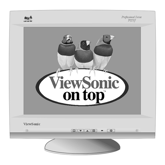 ViewSonic P225f User Manual