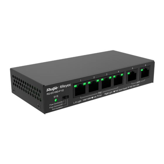 Ruijie Reyee RG-ES106D-P V2 User Manual