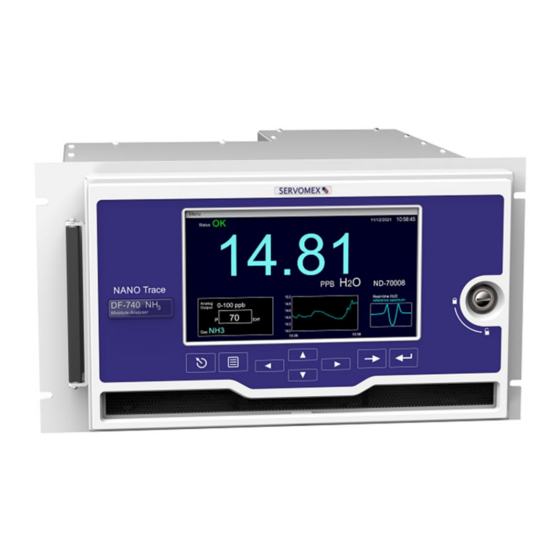 Spectris SERVOMEX SERVOPRO NANO Trace DF-740 Installation And Operator's Manual