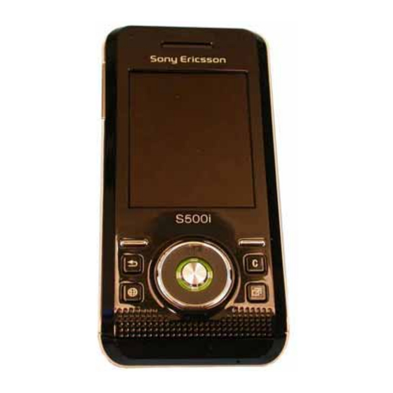 Sony Ericsson W580 Working Instruction, Mechanical