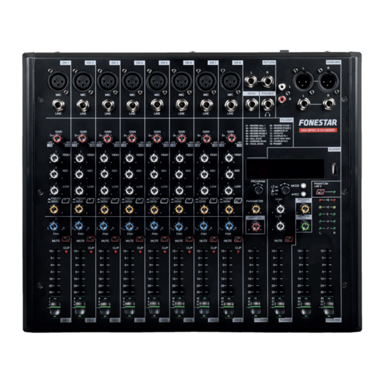 FONESTAR MIX-8PRO Instruction Manual