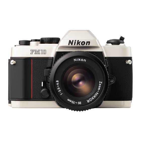 Nikon FM10 - FM 10 SLR Camera Instruction Manual