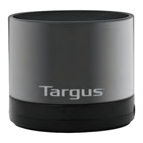Targus TA-11BTSP Bluetooth Speaker Manuals