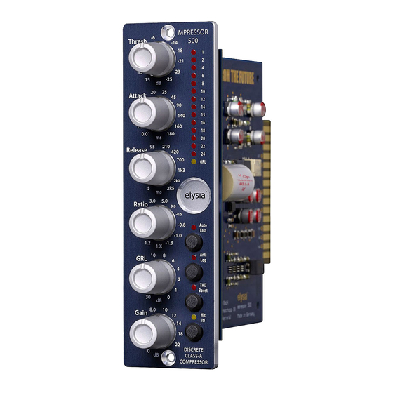 elysia Mpressor 500 Manual