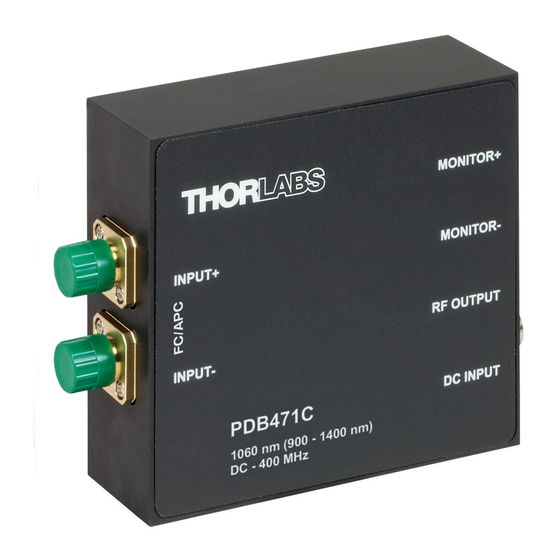 THORLABS PDB47 C Series Operation Manual