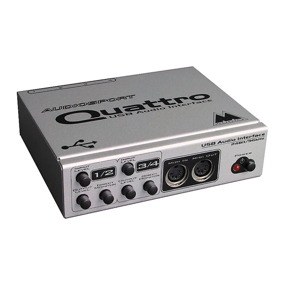 M-Audio Quattro USB User Manual
