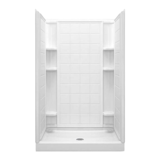 Sterling Plumbing Shower System with Backer Boards 72120106 Specification Sheet