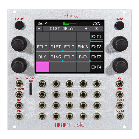 1010 Music fxbox Quick Start Manual