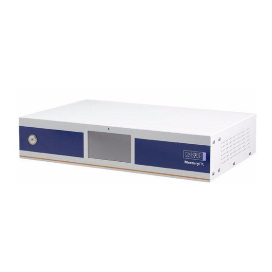 Oxford Instruments Mercury iTC Manuals