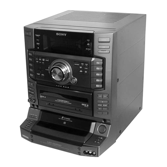 Sony HCD-XGR60 Service Manual