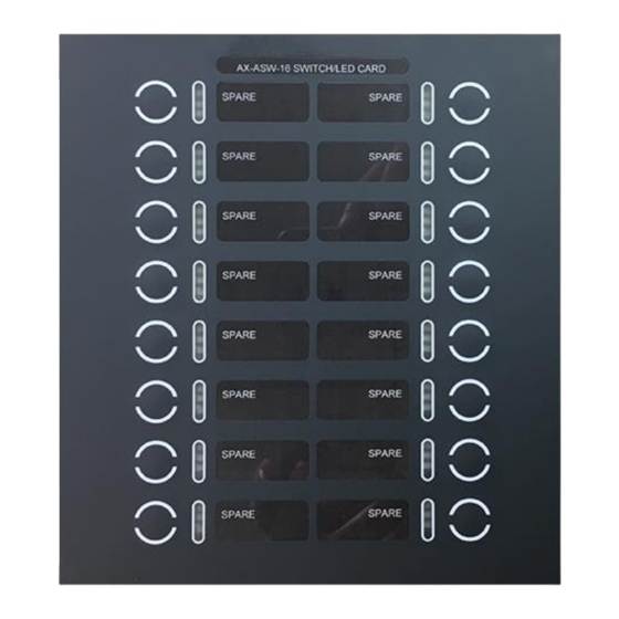 Advanced Axis AX-ASW-16 Installation Instructions Manual