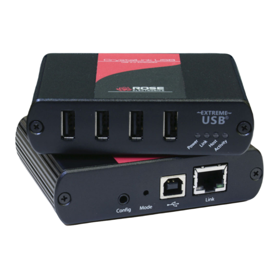 Rose electronics CrystalLink USB2.0 CATx Installation And Operation Manual