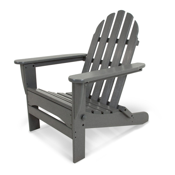 Polywood Classic Folding Adirondack AD5030 Assembly Instructions