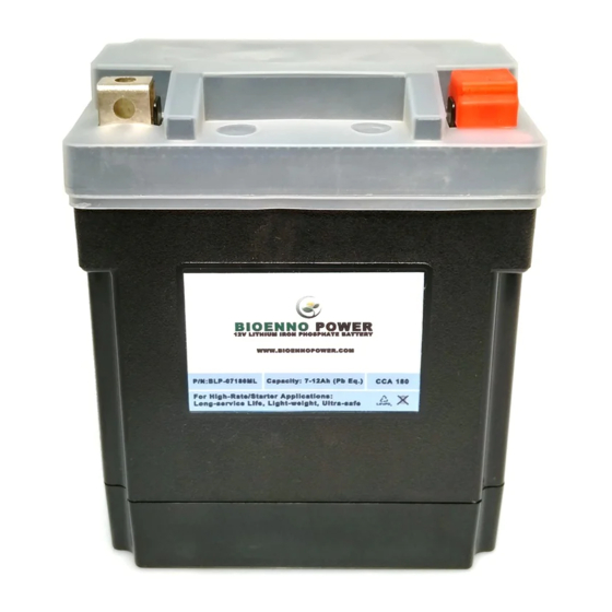 Bioenno Power BLP-07180ML User Manual