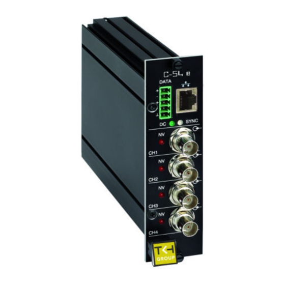 User Manuals: Siqura S-54 E-MC Video Server