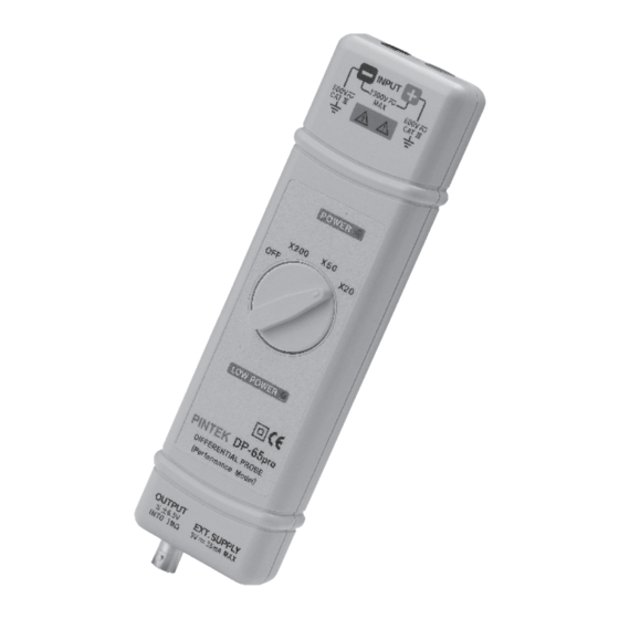 Pintek DP-65 pro Instruction Manual