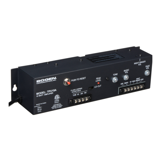 Bogen TPU-15A User Manual