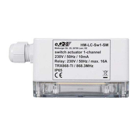 HomeMatic HM-LC-Sw1-SM Installation And Operating Manual