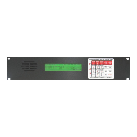Gorman-Redlich EAS-1 Setup And Operation Manual