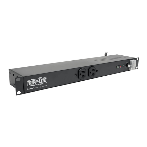 Tripp Lite Rackmount Power Strips and Isobar Rackmount Surge Suppressors/ Line-Noise Filters Owner's Manual