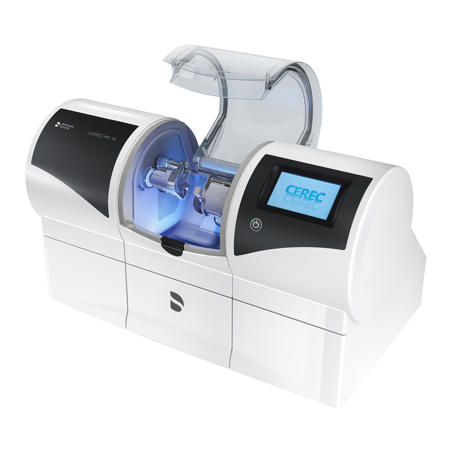 Sirona CEREC MC XL Installation Instructions Manual