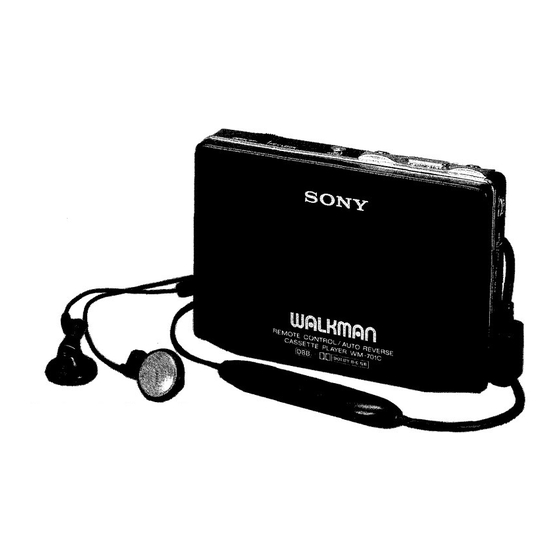 Sony Walkman WM-701C Manuals