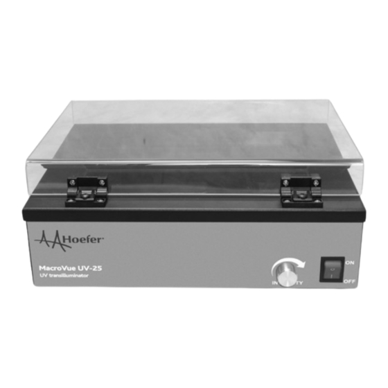Hoefer MacroVue UV-25 Manuals
