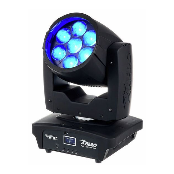 thomann Varytec Hero Wash 712 Z RGBW Zoom User Manual