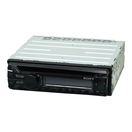 Sony CDX-GT472UE Service Manual