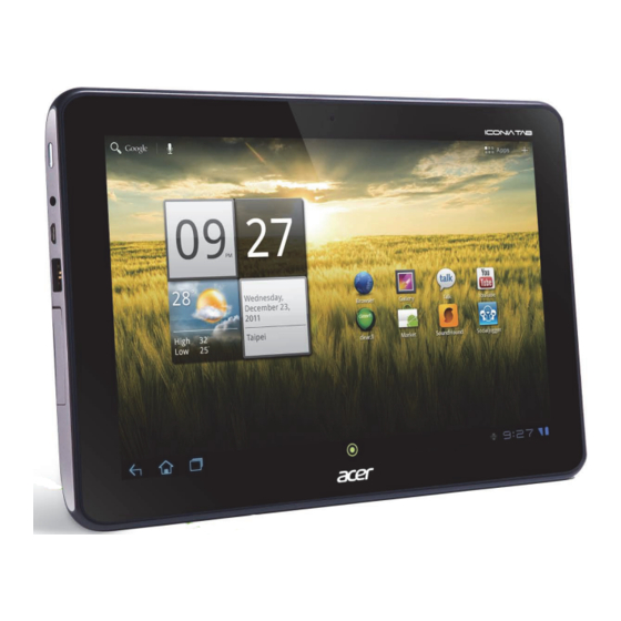 Acer A210 Manuals