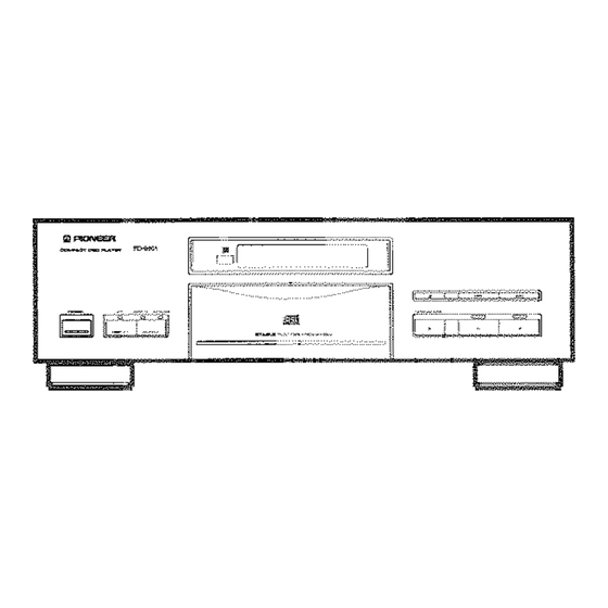 Pioneer PD-95 Operating Instructions Manual