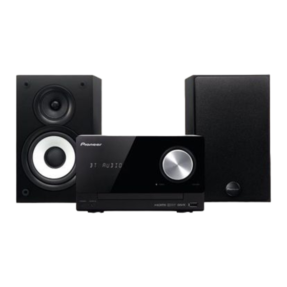 Pioneer X-CM52BT-K Micro Hi-fi System Manuals