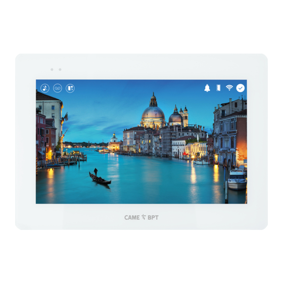 CAME BPT XTS 7 WIFI Series Manuals