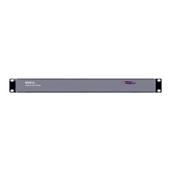 Miranda NV915 Quick Start Manual