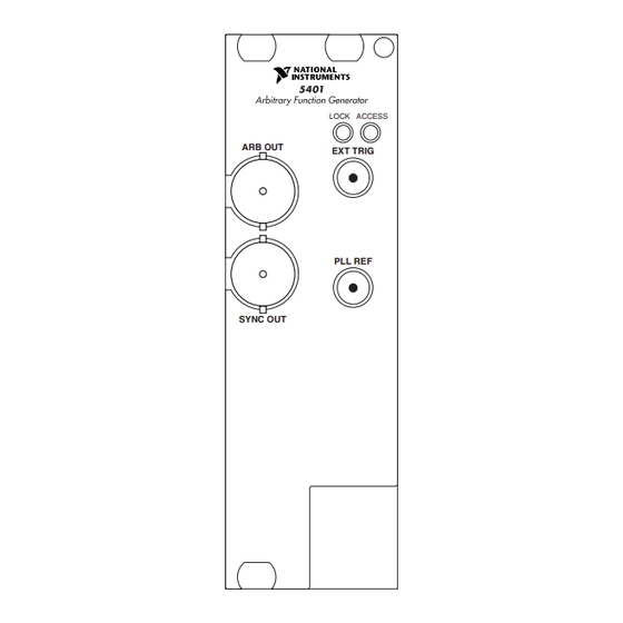 National Instruments PXI-5401 User Manual