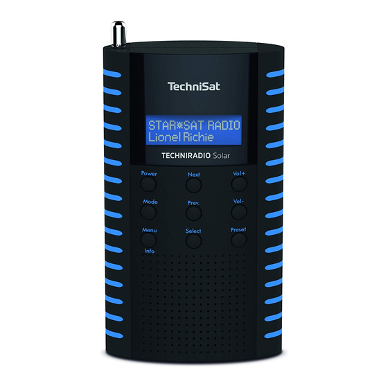 TechniSat TECHNIRADIO SOLAR Instruction Manual