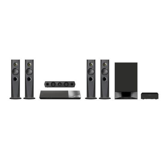 Sony BDV-N9200WB Operating Instructions Manual
