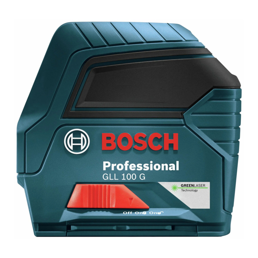 Bosch GLL 100 G, GLL 100 GX Manual