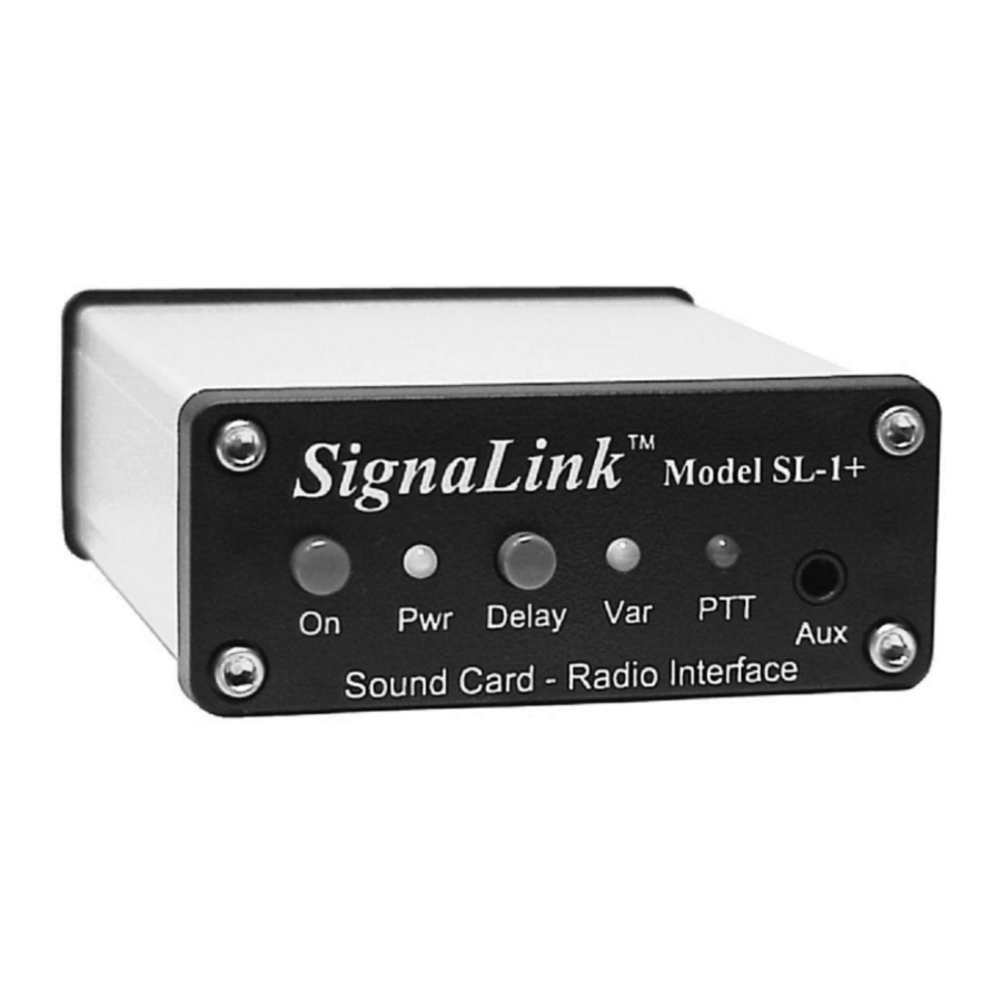 Tigertronics SignaLink SL-1+ Installation & Operation Manual
