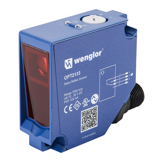 Wenglor OPT2133 Manuals
