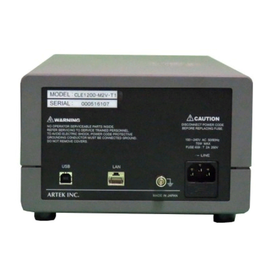 Artek CLE1200 Series Remote Command Manual