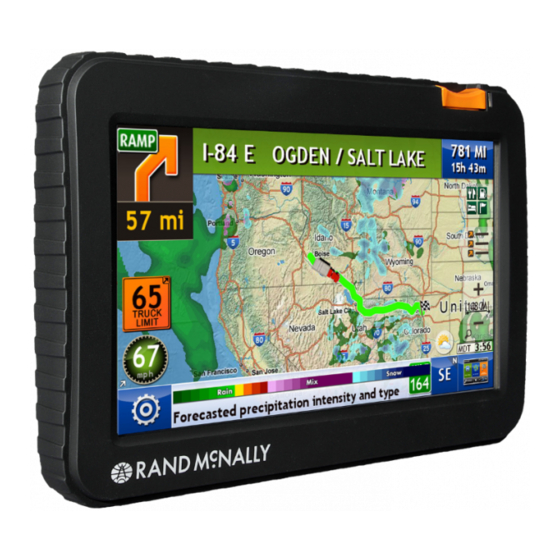 Rand McNally intelliroute TND 720 Quick Start Manual