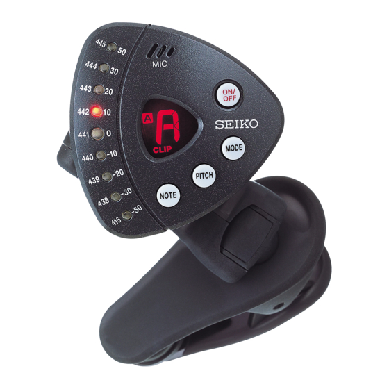 Seiko CHROMATIC TUNER STX1 Instruction Manual