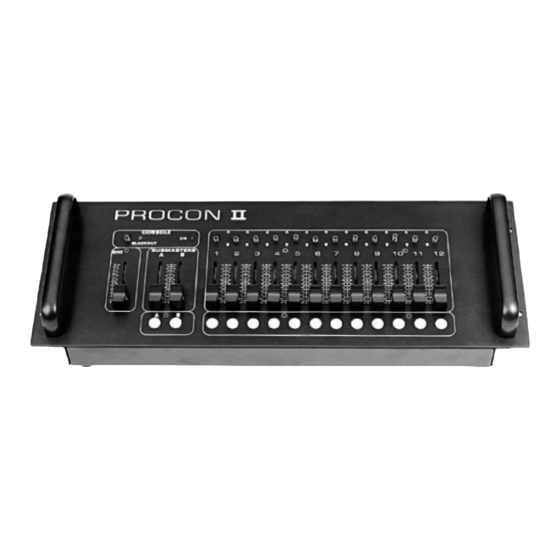 Teatronics Lighting Controls PROCON II Owner's Manual