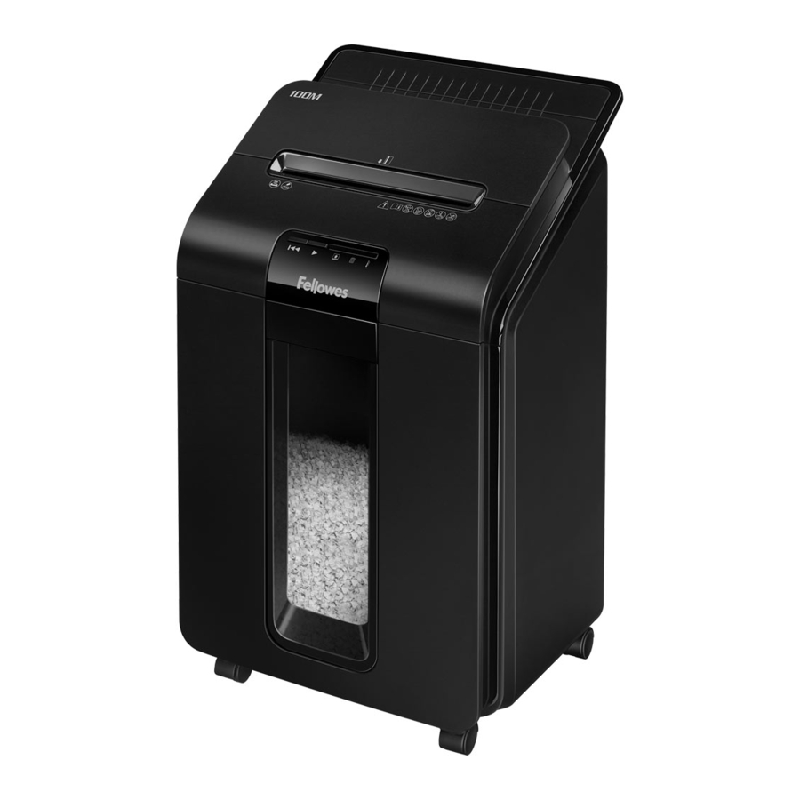 Fellowes AutoMax 100M Quick Start Manual