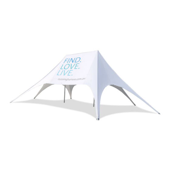 Extreme marquees 13.5m x 8.5m DOUBLE POLE STAR SHADE Installation Instructions Manual