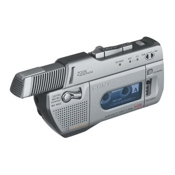 Sony M-200MC Specification Sheet